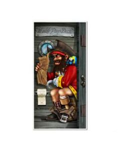 Décoration de porte Pirates aux toilettes