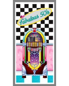 Décoration de porte 50's - thème Rock and Roll