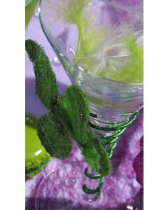 Fil alu embrossé VERT ANIS