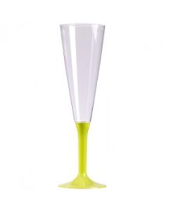 10 Flûtes à champagne - vert anis