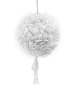 boule pétales de rose blanche 25 cm