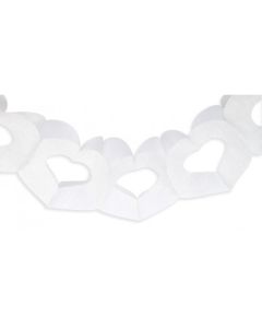 Guirlande cœurs blancs - 3m