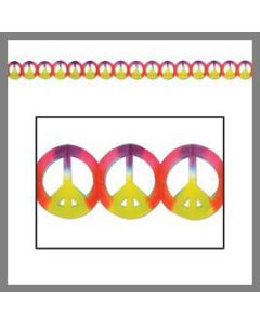 Guirlande Peace and love - Thème Hippie