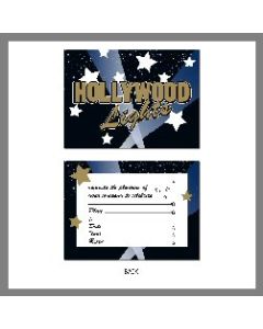 Lot de 8 invitations Hollywood 