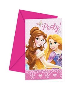 Invitations Princesse Glamour - x6