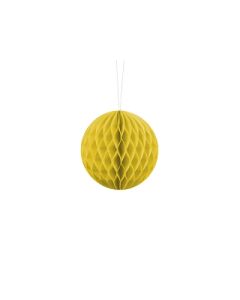 Boule chinoise alvéolée jaune - 10 cm