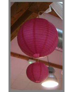 Lampion uni fuchsia - 35 cm