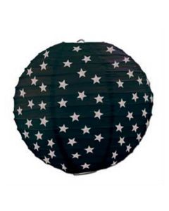 Lampion en papier motif étoile argent Thème cinéma lot de 3