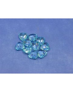 Coeurs effet cristal - turquoise