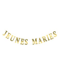 Guirlande jeunes mariés or 