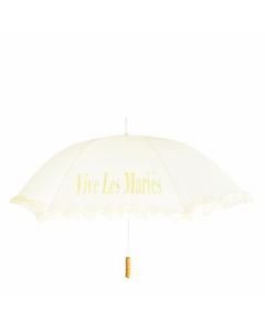 Ombrelle vive les mariées blanc