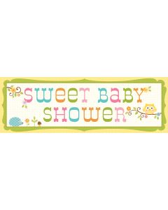 Bannière hibou sweet baby-shower