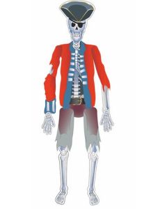 Décor mural squelette de pirate