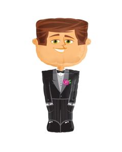 Ballon hélium en forme de marié