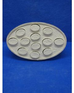 Présentoir ovale - ivoire