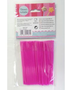 50 bâtonnets pour pop cake et sucettes - fuschia