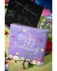 18 serviettes anniversaire thème chat