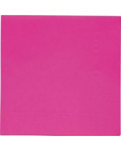 24 serviettes en papier couleur fuschia pas chères