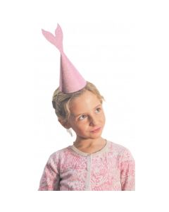 6 chapeaux à paillettes sirène - argent et rose pâle