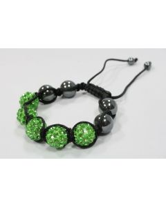 Bracelet Shamballa vert anis