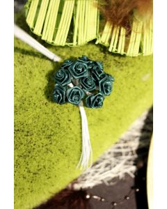 Mini roses ourlées - vert foncé