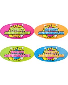 4 stickers Joyeux Anniversaire