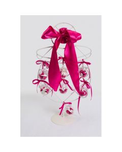 Présentoir dragées tétine laqué blanc