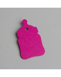 etiquette forme biberon fuchsia
