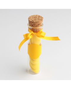 4 Etiquettes pour éprouvettes à dragées jaunes 2