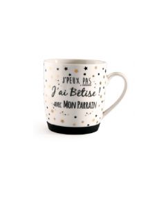 Mug parrain noir et doré