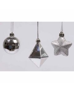 3 boules de Noël - Argent 