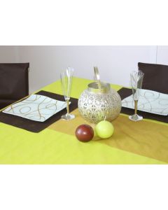 Chemin de table organdi - Chocolat