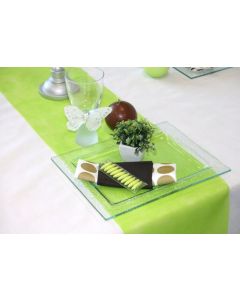 Chemin de table - Intissé uni 30 cm - anis