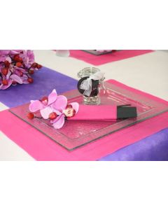 Sets de table rectangulaires intissés - fuchsia - x50