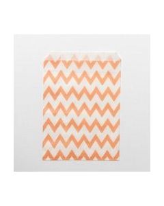 24 sachets papier chevrons – corail