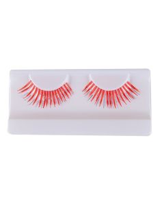 Faux cils - argent et rouge - la paire (colle incl.)