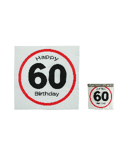 20 Serviettes en papier 60 ans