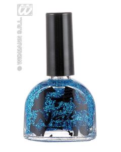 Déguisement : vernis à ongles à paillettes- bleu