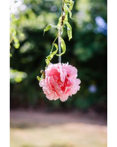 boule fleurs tissu rose - 2