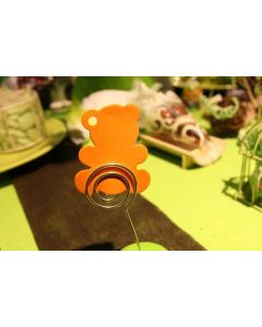 Etiquette forme nounours orange