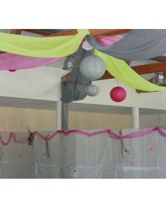 Tenture mariage anis