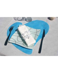 Set de table coeur - turquoise - x50