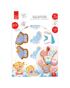 Décoration pour biscuits – Baptême Garçon