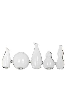 Set de 5 mini vases en verre aux formes arrondies