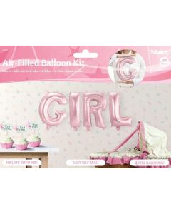 4 ballons hélium "GIRL"