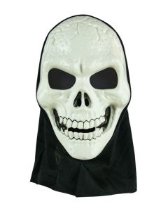 Masque adulte rigide avec cagoule - tête de mort