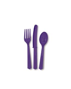 Ménagere plastique 18 pièces - violet