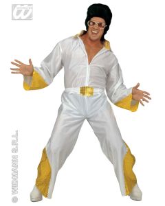 Costume adulte "The King" jaune S