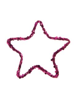  étoiles pailletées - Fuchsia - ( x6 )