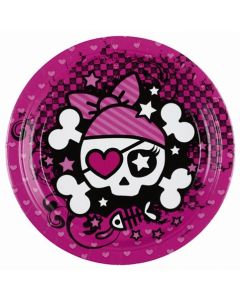 8 assiettes Pink Pirate - Ø 18 cm